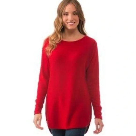 MICHAEL Michael Kors Sweaters - Michael by Michael Kors Red Side Zip Tunic Sweater